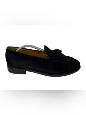Myrqvist Molle Mens UK 10.5 US 11 Shoes Black Suede Tassel Loafers Casual Dress
